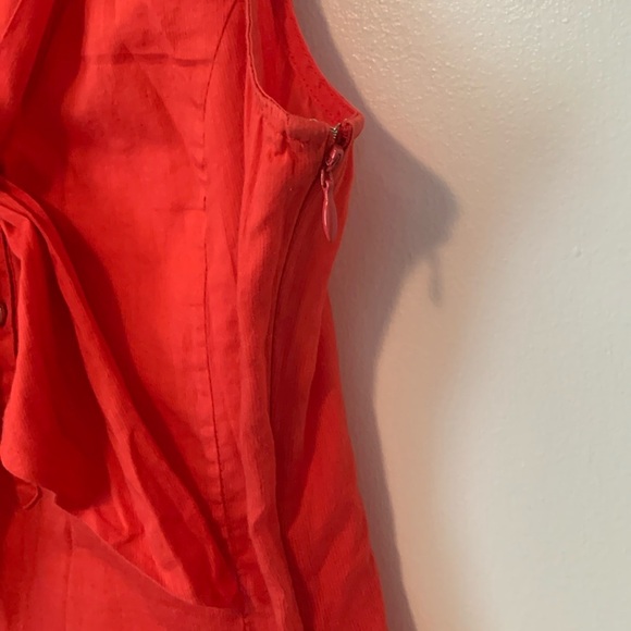 Armani Exchange V-Neck Tie Front Buttoned Red Tank Top Size Small - Picture 3 of 6